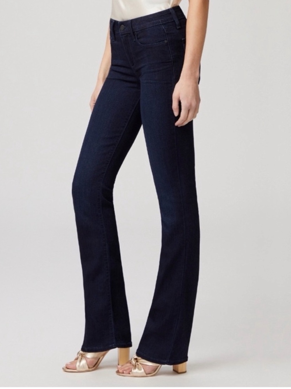 PAIGE Dark Indigo Flare Jeans